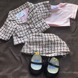 Build a bear tweed skirt outfit